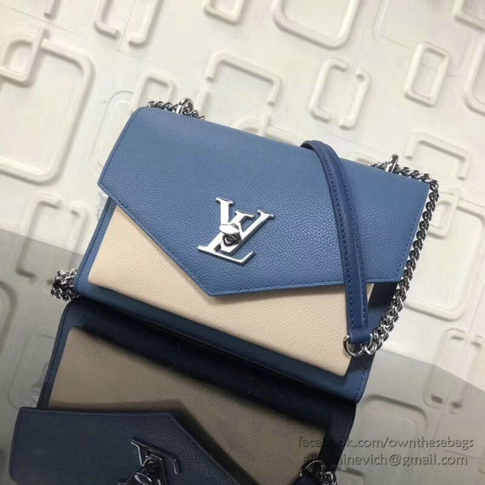 Louis Vuitton Soft Calfskin My Lockme BB Bleu Jean M51414