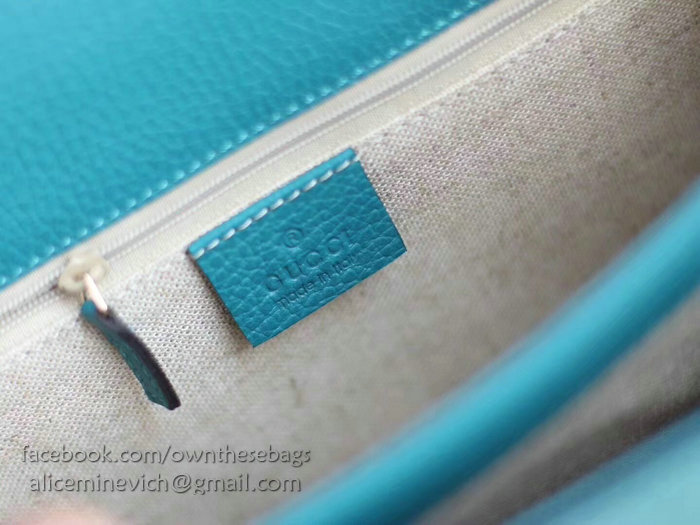 Gucci Interlocking GG Leather Crossbody Bag Blue 510303