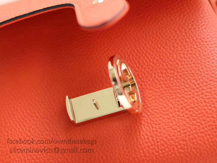 Gucci Interlocking GG Leather Crossbody Bag Orange 510302