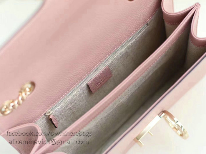 Gucci Interlocking GG Leather Crossbody Bag Pink 510303