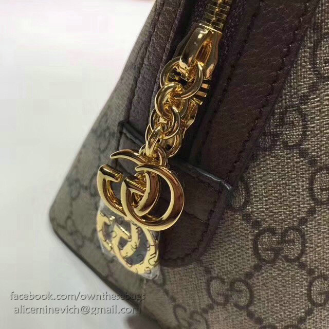 Gucci Ophidia GG Medium Top Handle Bag Brown 524533