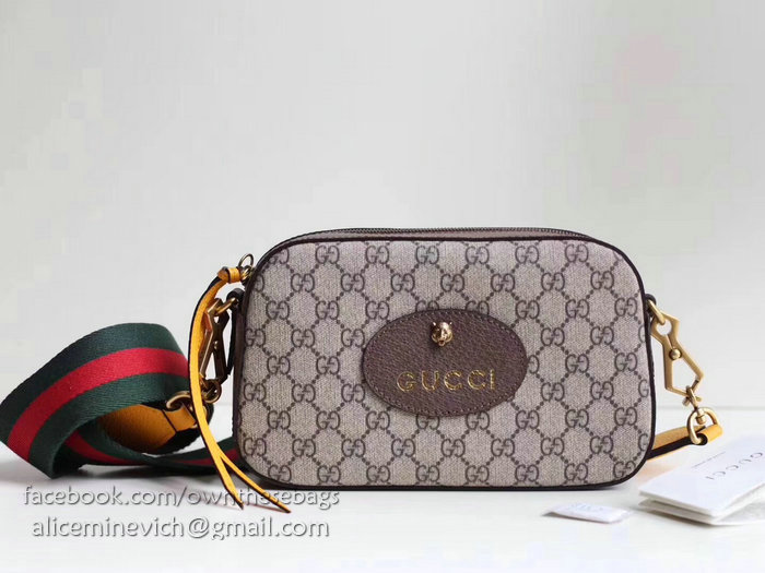 Gucci GG Supreme Messenger Bag Brown 476466