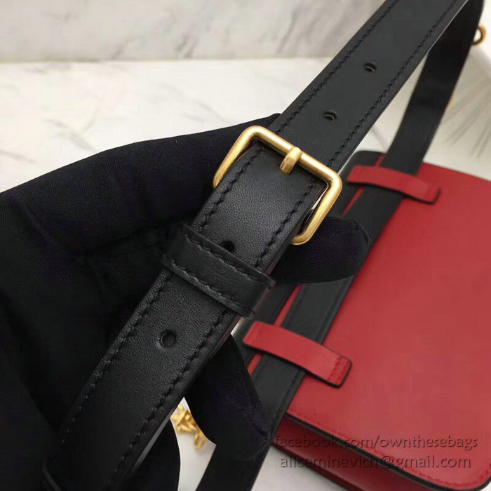 Prada Cahier Belt Bag Red and Black 1BL004