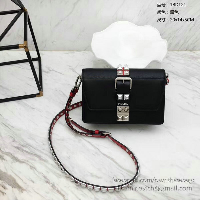 Prada Elektra Leather Bag Black 1BD121