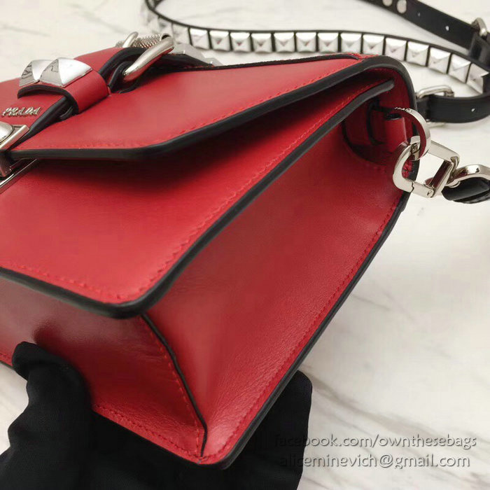 Prada Elektra Leather Bag Red 1BD121