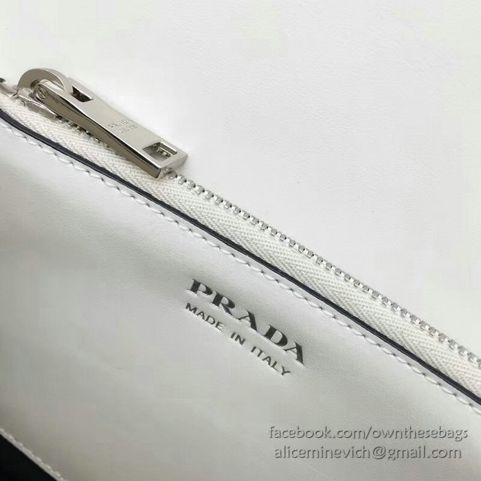 Prada Elektra Leather Bag White 1BD121