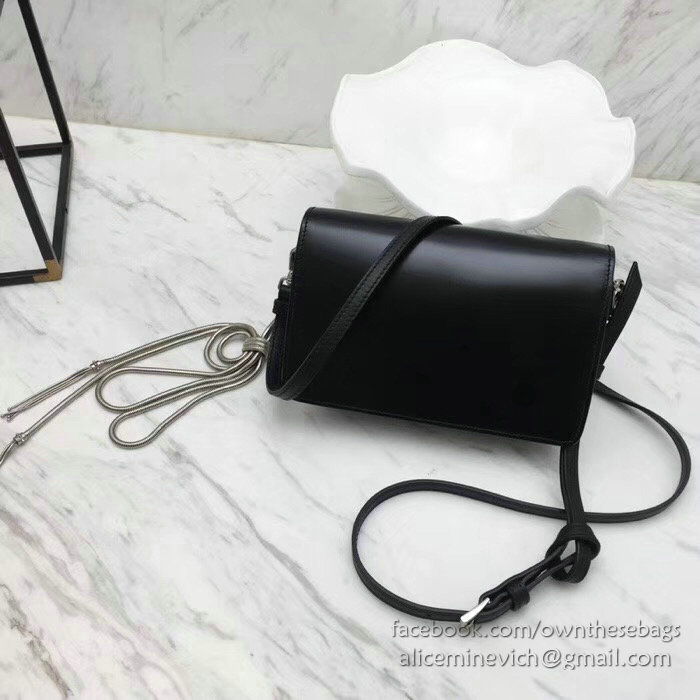 Prada Leather Shoulder Bag Black 1BD101