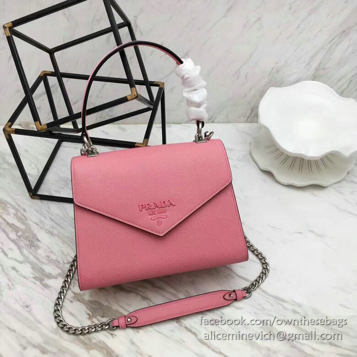 Prada Monochrome Saffiano Leather Bag Petal Pink 1BA126
