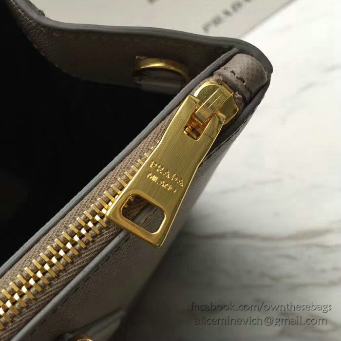 Prada Saffiano leather Galleria Bag Grey 1BA274