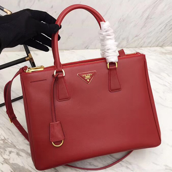 Prada Saffiano leather Galleria Bag Red 1BA274