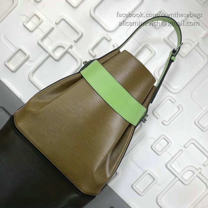 Louis Vuitton Epi Leather Bucket Bag Green M55188