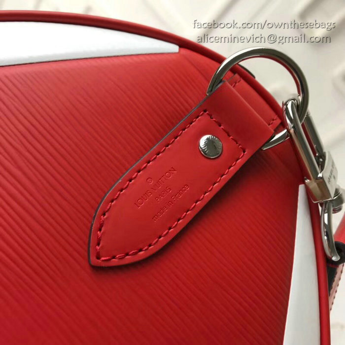 Louis Vuitton Epi Leather Keepall Bandouliere 50 Red M52187