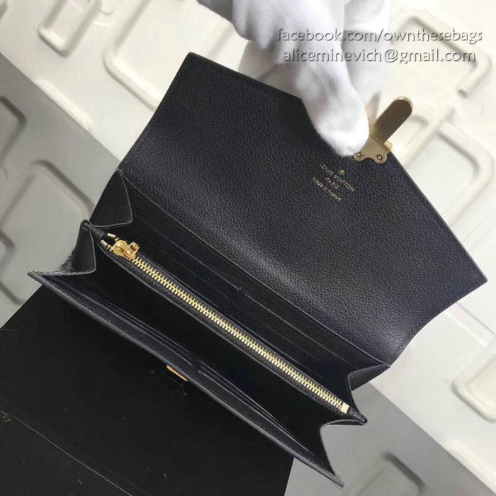 Louis Vuitton Damier Ebene Canvas Clapton Wallet Noir N64449