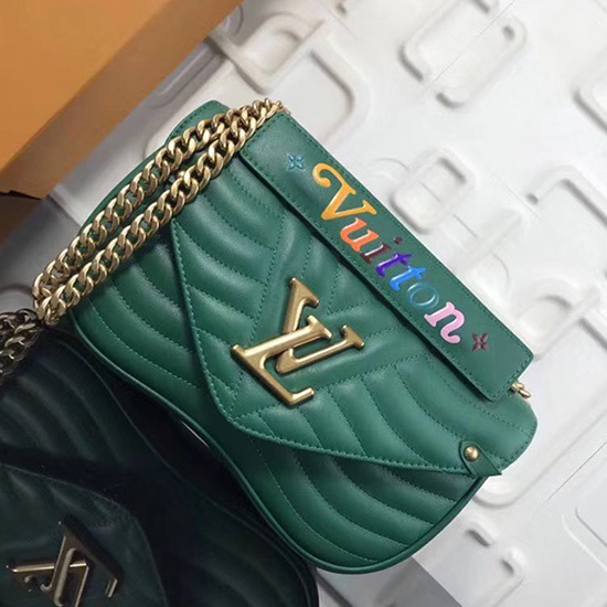 Louis Vuitton New Wave Chain Bag MM Green M51498