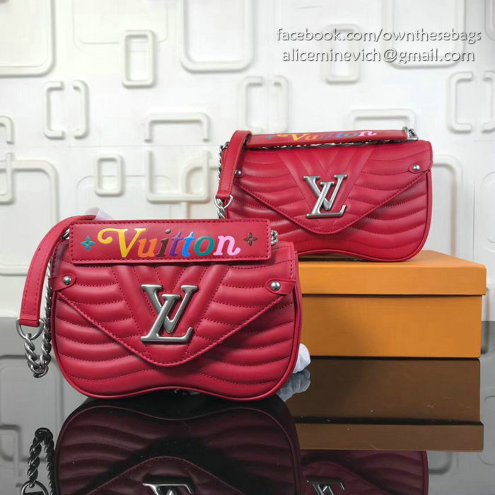 Louis Vuitton New Wave Chain Bag MM Red M51498