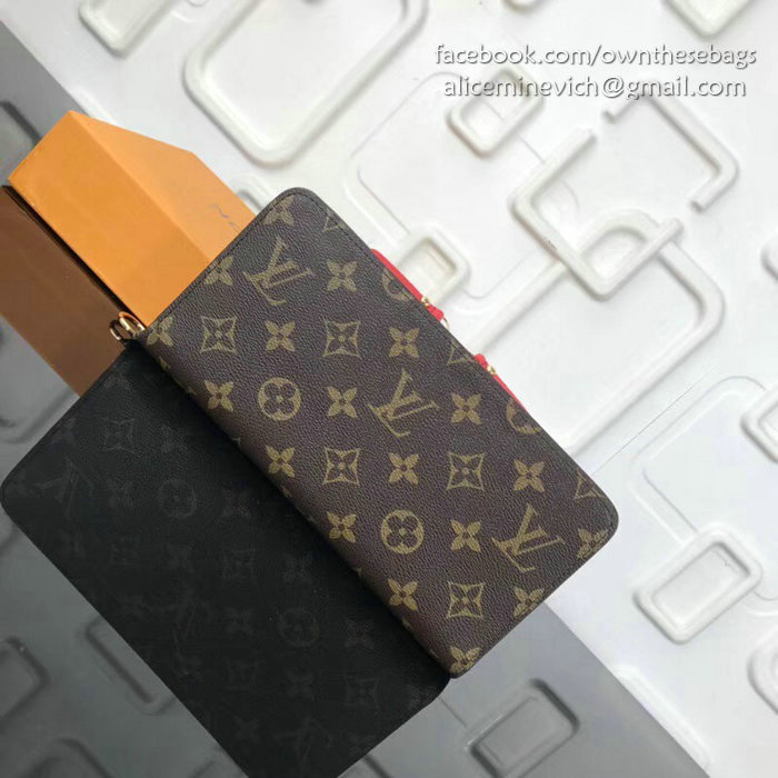 Louis Vuitton Portefeiulle Ansoritto Wallet Red M66701