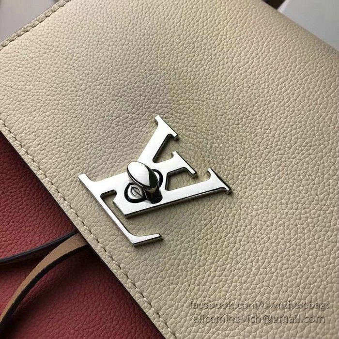 Louis Vuitton Soft Calfskin Lockme Backpack Creme M41817