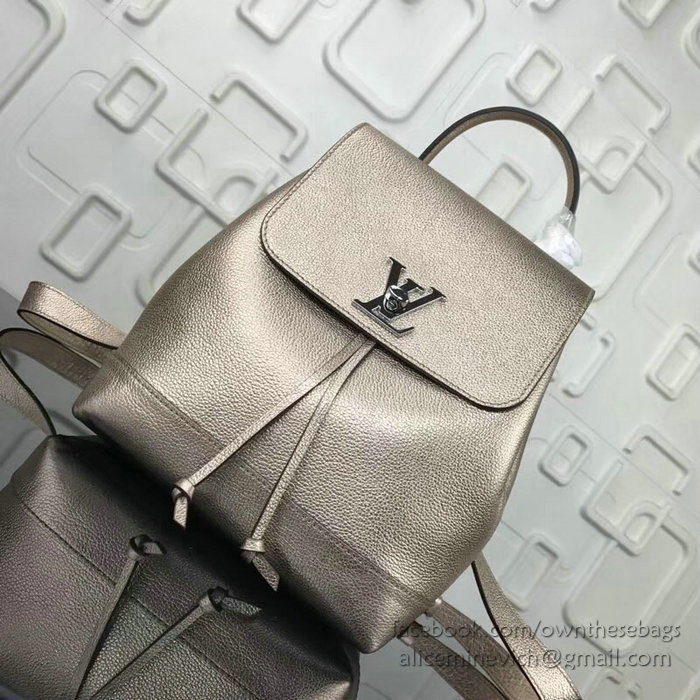 Louis Vuitton Soft Calfskin Lockme Backpack Gold M41817