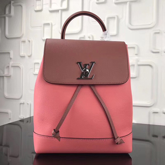 Louis Vuitton Soft Calfskin Lockme Backpack Vieux Rose M41817