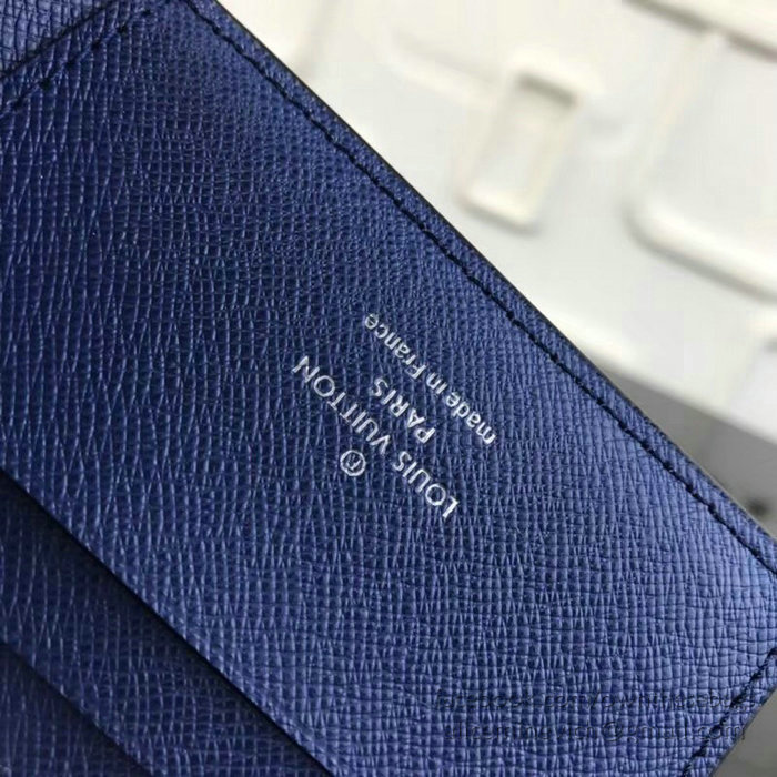 Louis Vuitton Taiga Leather Multiple Wallet Blue M30572