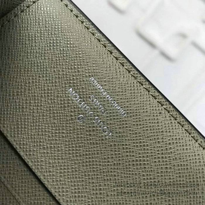 Louis Vuitton Taiga Leather Multiple Wallet Grey M30572