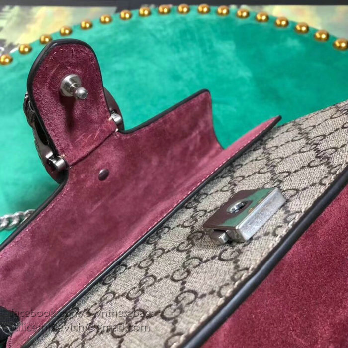 Gucci Dionysus GG Supreme Mini Bag Burgundy 421970