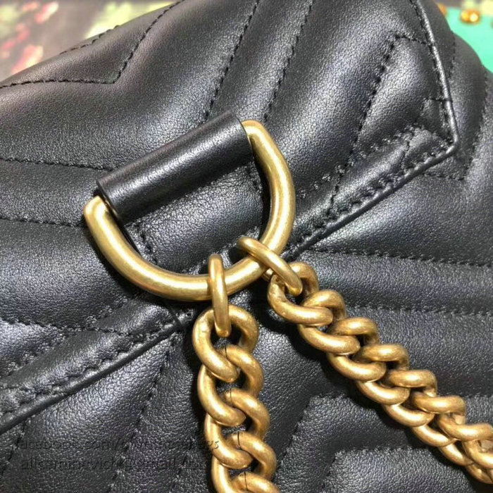 Gucci GG Marmont Matelasse Backpack Black 528129
