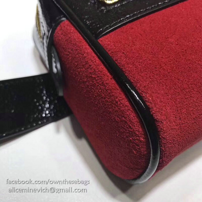 Gucci Ophidia Suede Small Belt Bag Red 517076
