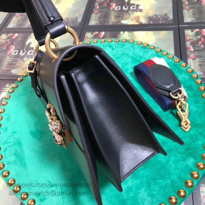 Gucci Queen Margaret Small Top Handle Bag Black 476541