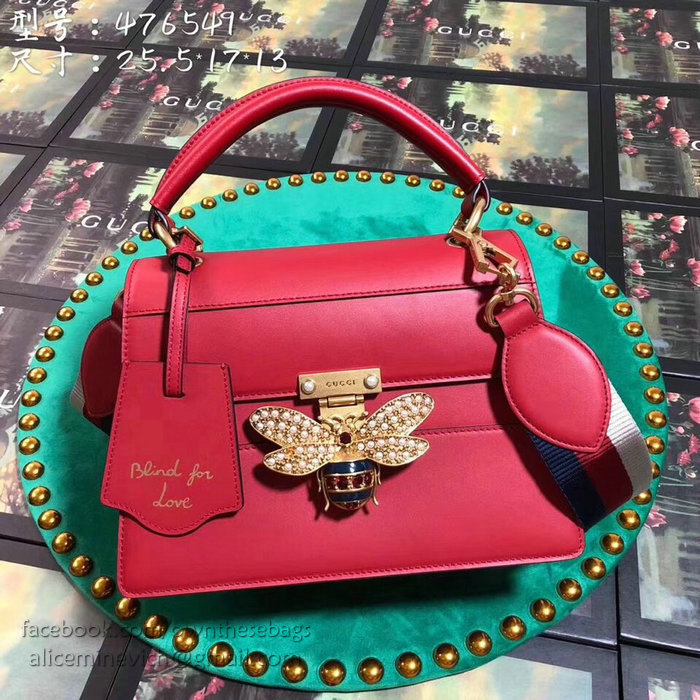 Gucci Queen Margaret Small Top Handle Bag Red 476541