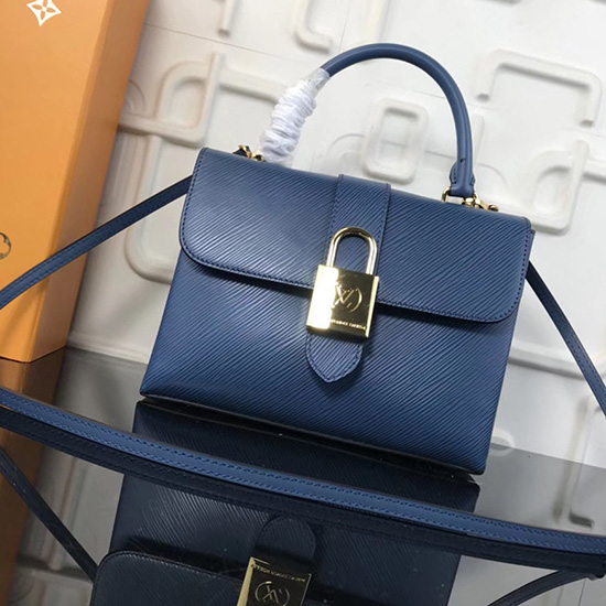 Louis Vuitton Epi Leather Top Handle Bag Blue M43129