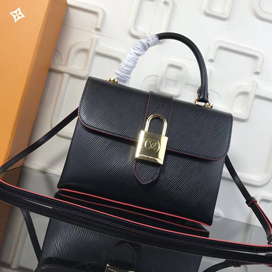 Louis Vuitton Epi Leather Top Handle Bag Noir M43129