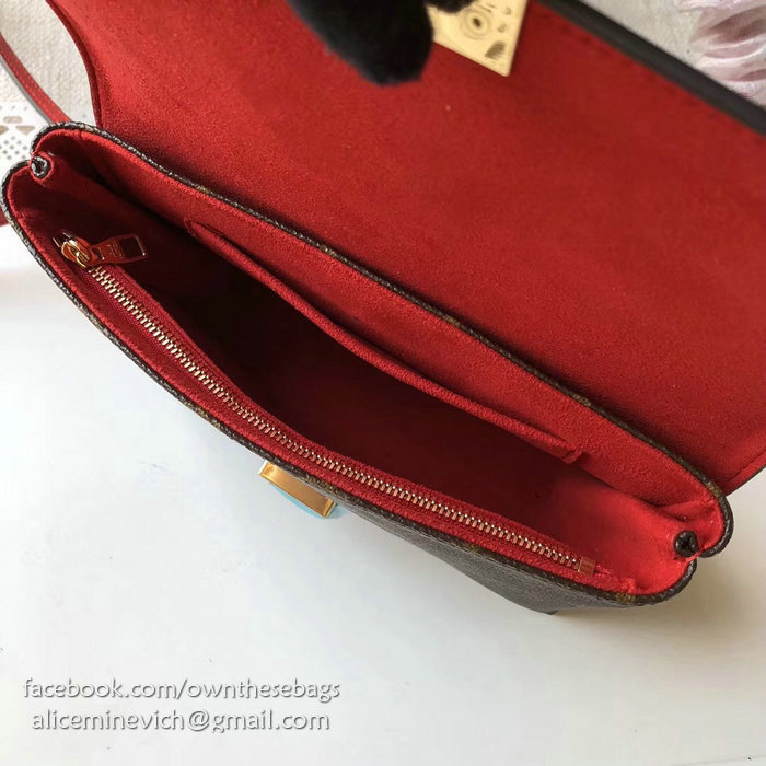 Louis Vuitton Monogram Canvas Top Handle Bag Red M43129