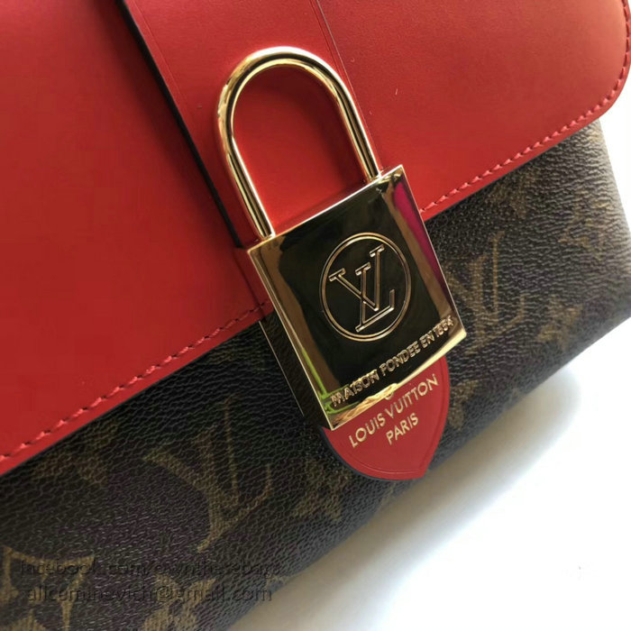 Louis Vuitton Monogram Canvas Top Handle Bag Red M43129