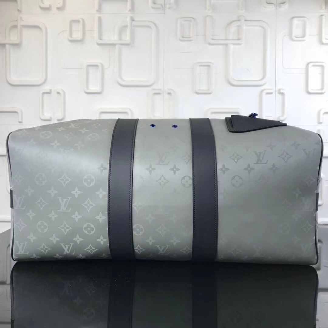 Louis Vuitton Monogram Titanium Canvas Keepall Bandouliere 50 M43886