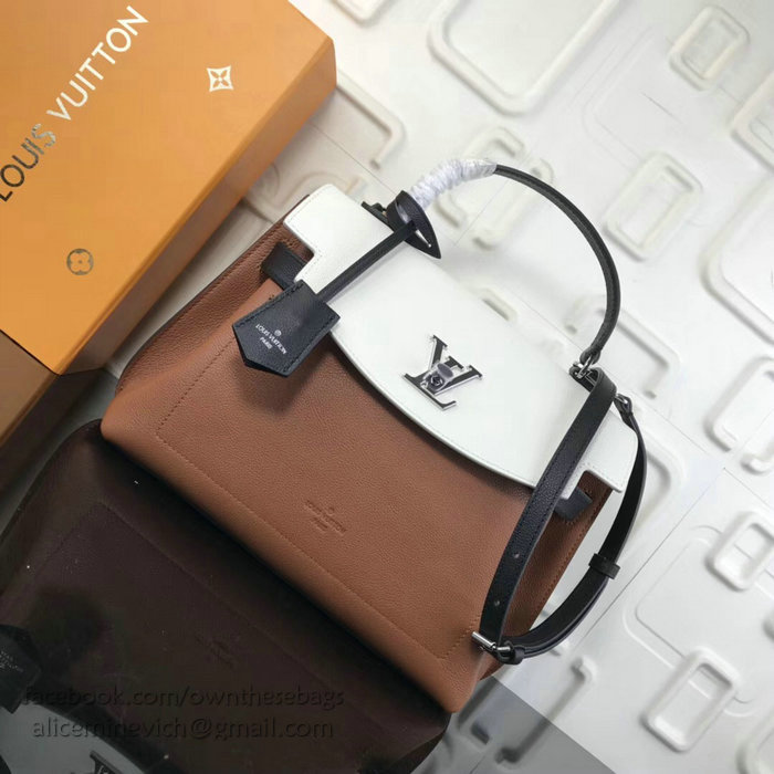 Louis Vuitton Soft Calfskin Lockme Ever Caramel Creme Noir M51395