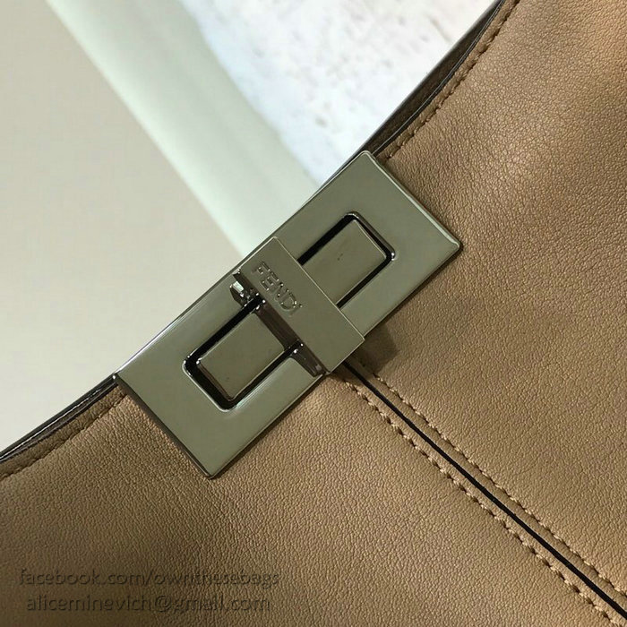 Fendi Soft Calfskin Peekaboo X-LITE Bag Beige F83042