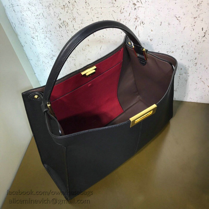 Fendi Soft Calfskin Peekaboo X-LITE Bag Black F83041