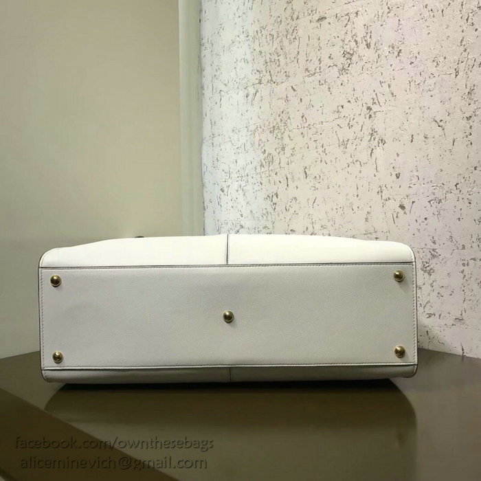 Fendi Soft Calfskin Peekaboo X-LITE Bag White F83041