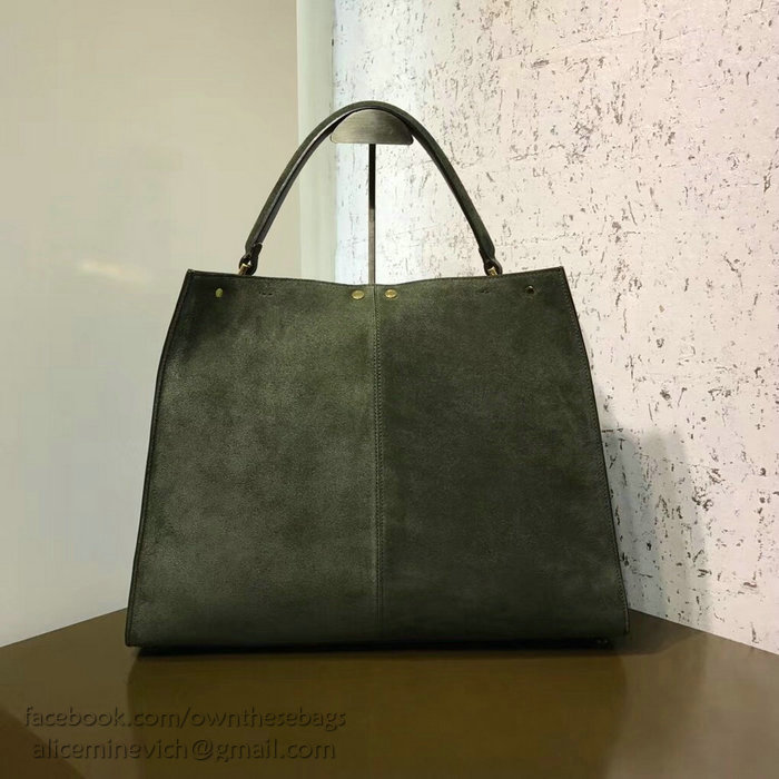 Fendi Suede Peekaboo X-LITE Bag Green F83041