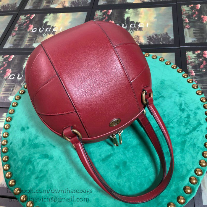 Gucci Basketball Shaped Tote Bag Red 536110