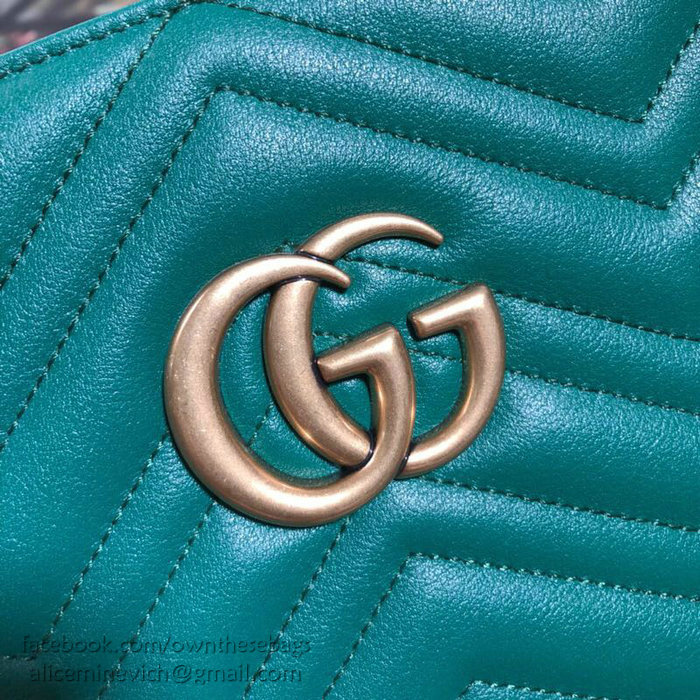 Gucci GG Marmont Matelasse Medium Tote Green 524578