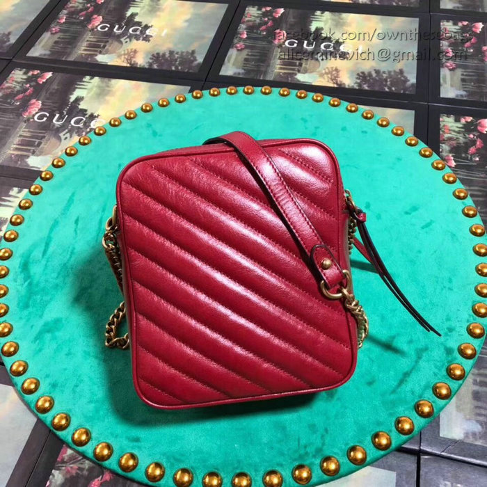 Gucci GG Marmont Mini Shoulder Bag Red 550155
