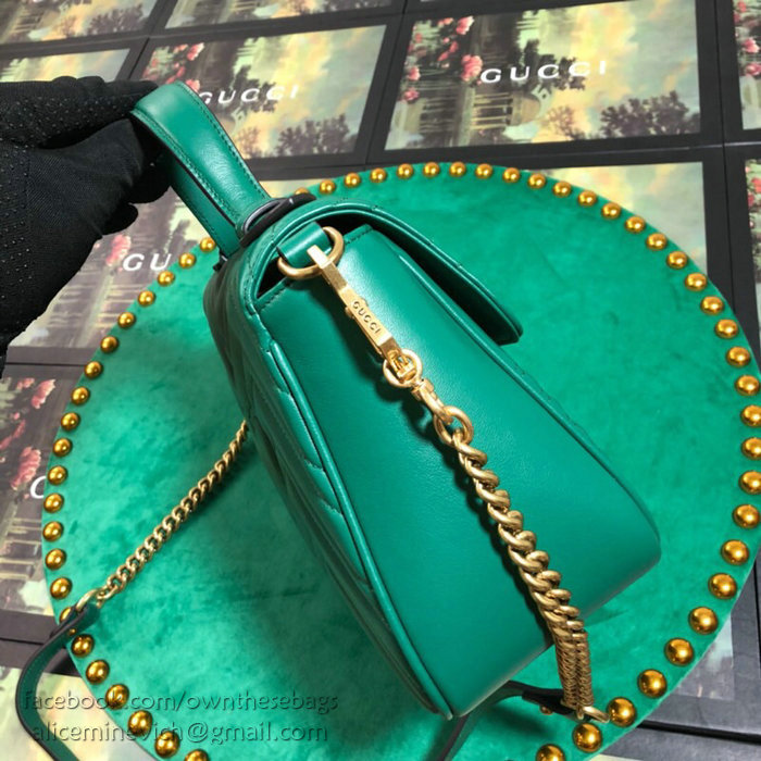 Gucci GG Marmont Small Shoulder Bag Green 498110
