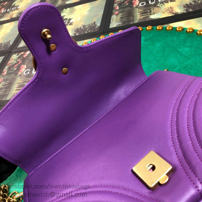 Gucci GG Marmont Small Shoulder Bag Purple 498110