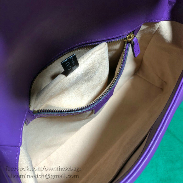 Gucci GG Marmont Small Shoulder Bag Purple 498110