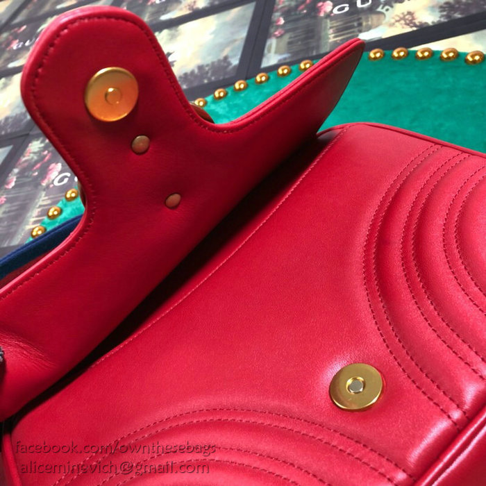 Gucci GG Marmont Small Shoulder Bag Red 498100