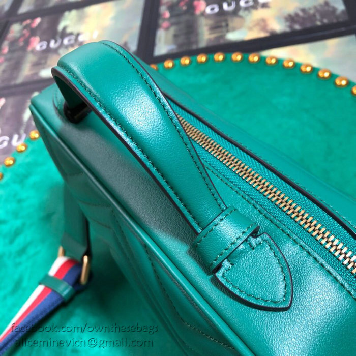 Gucci GG Marmont Small Top Handle Bag Green 498100