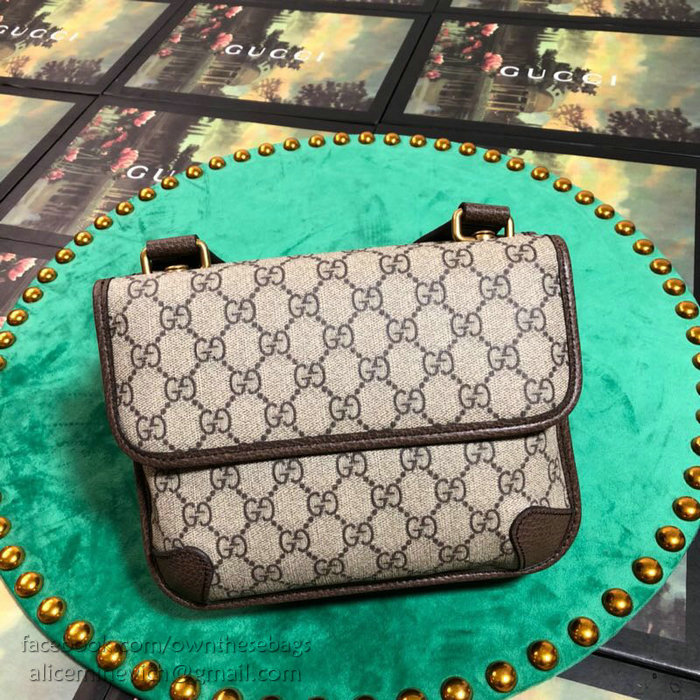 Gucci GG Supreme Messenger Bag Brown 501050