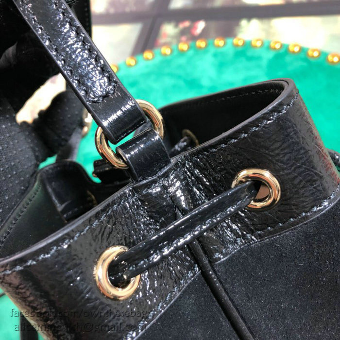 Gucci Suede Bucket Bag Black 550620
